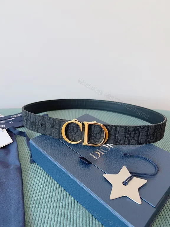 View 4 of Charcoal Leather Belt: Gold-CB Buckle Designer-Inspired Accessory