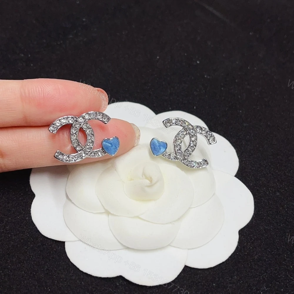 View 3 of CHANEL STUD EARINGS SILVER BLUE ABF526 B19974 NAFTR