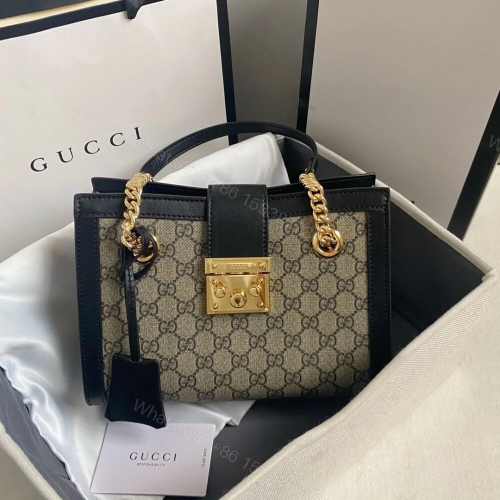 View 2 of Gucci Padlock GG Small Shoulder Bag Black 26Cm 498156 KHNKG 9769