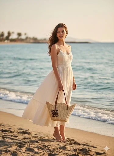 View 4 of FIRST COPY LOEWE Teen Couffin in Wicker jute quality bag