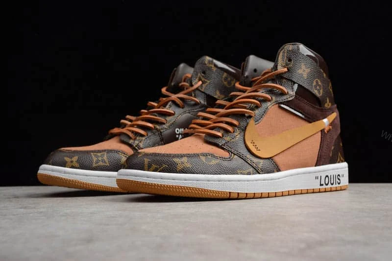 NIKE AIR JORDAN 1 HIGH X OFF WHITE NRG COFFEE BROWN – NK002 — view 1