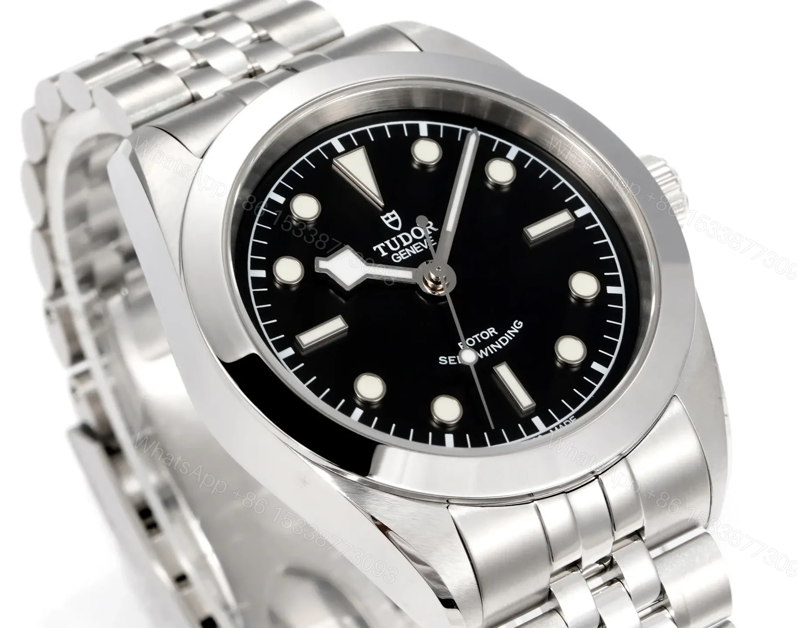 View 4 of Tudor 3T Black Dial Watch Five-Link Steel Bracelet Premium 39MM TUDOR-1926-39-BLK-5LINK-STEEL