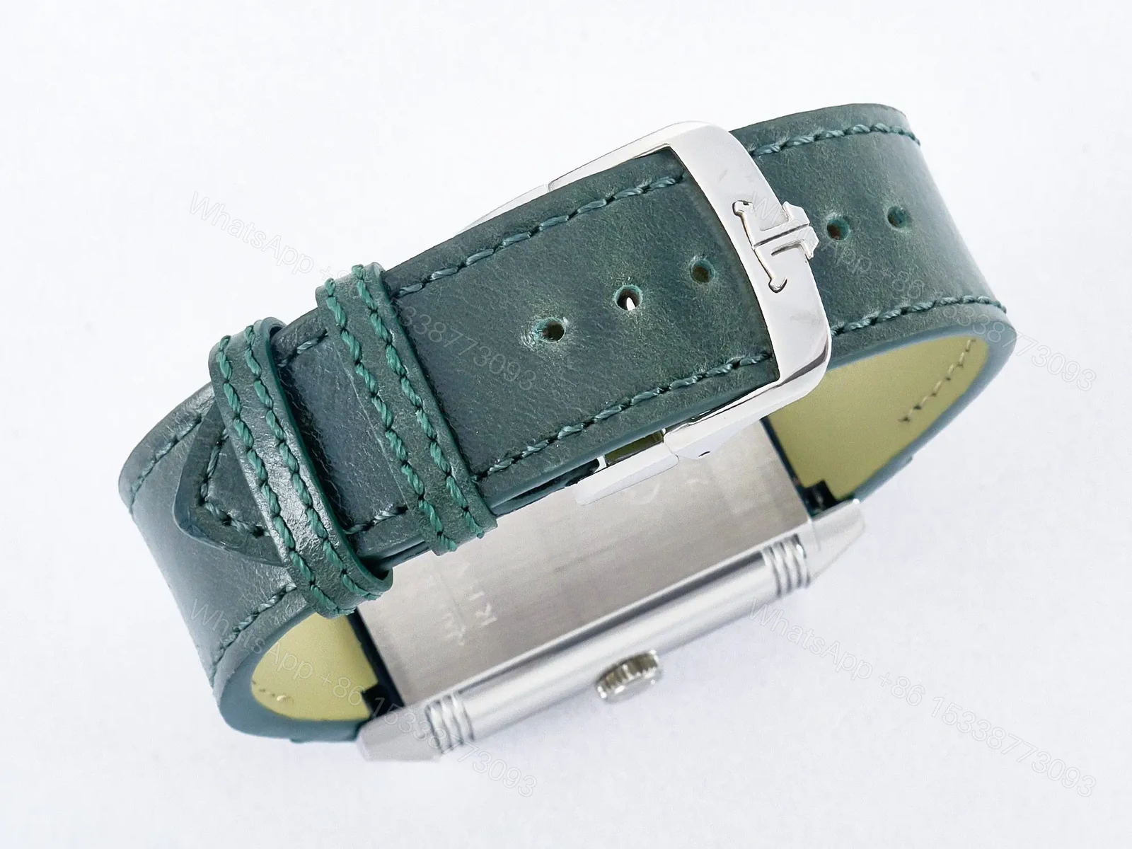 View 14 of Reverso Classic Duoface Small Seconds SS MGF Best Edition White Textured Dial on Black Leather Strap A854A