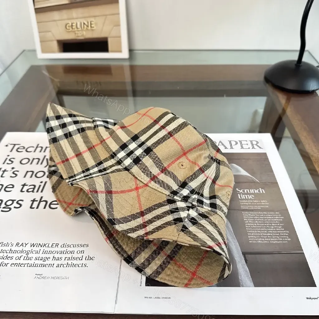 View 5 of Plaid Buckle-Structured Bucket Hat — All-Season Style