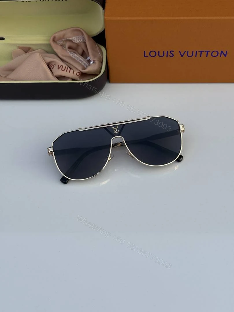 View 4 of First Copy Louis Vuitton Gold Aviator Frame Men’s Sunglasses