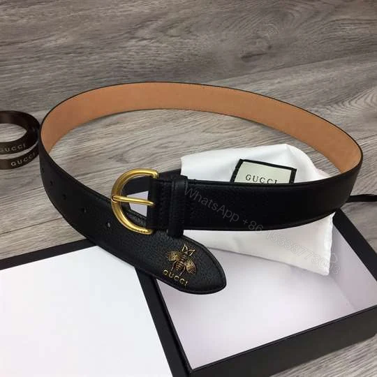 View 4 of GUCCI BEE PENDANT LEATHER BELT – B48