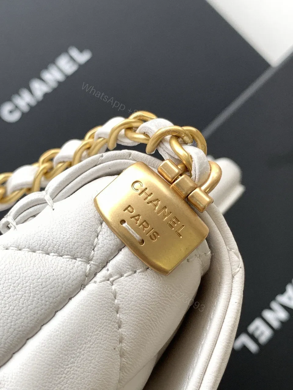 View 6 of Quilted Mini Flap Bag with Gold Hardware - Everyday Luxe