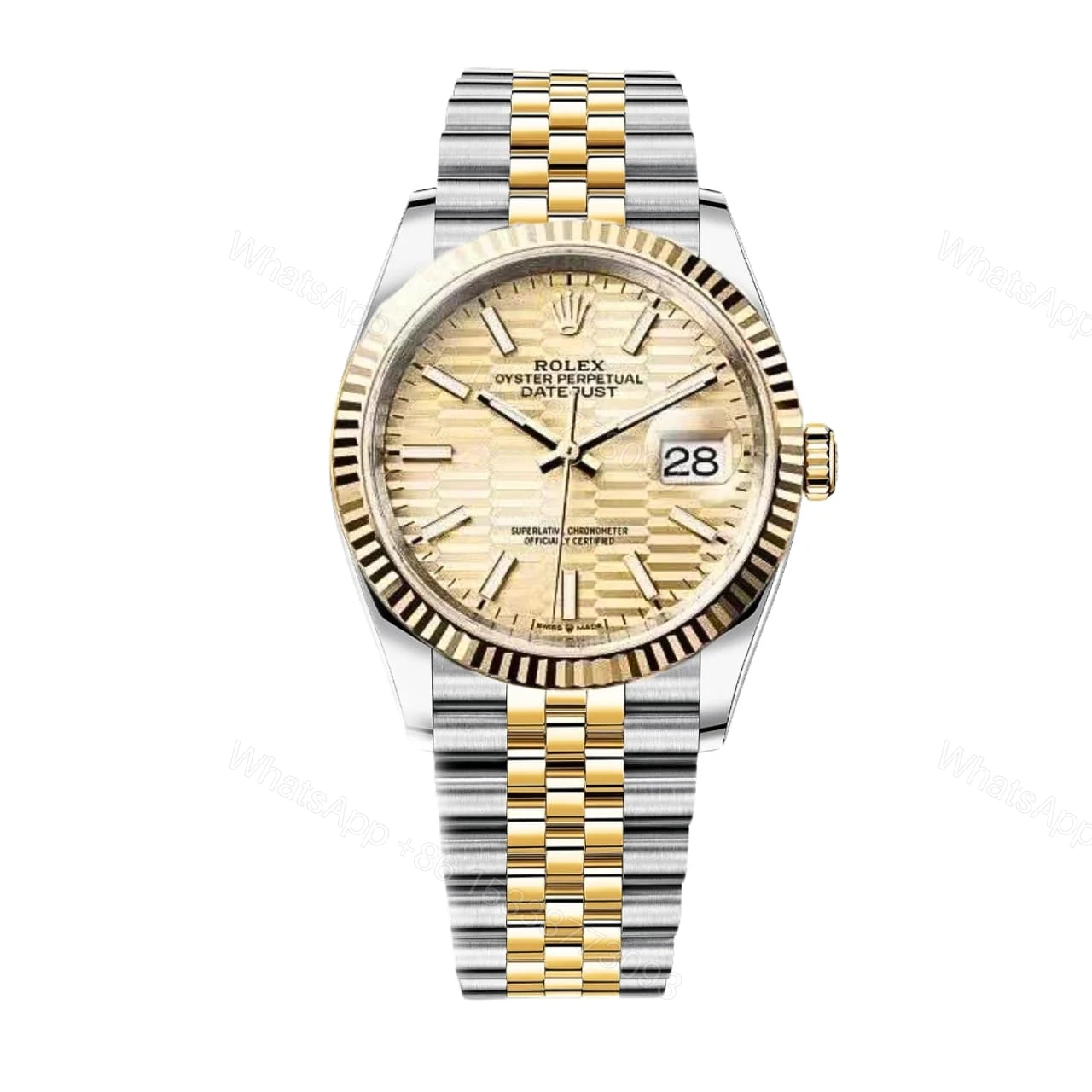 Rolex Oyster Datejust Oystersteel Gold Fluted Dial Yellow Gold 36Mm — view 1