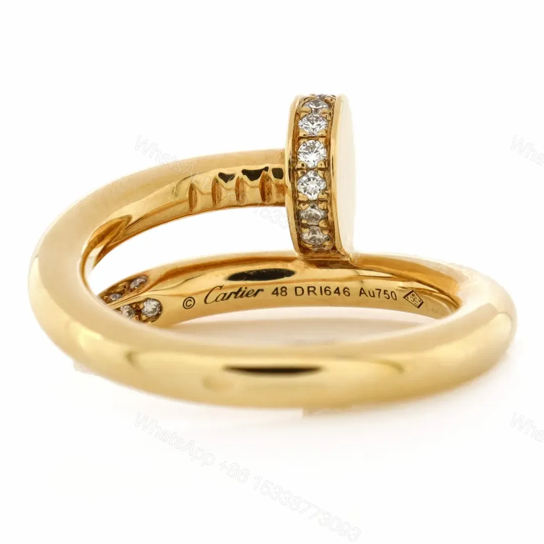 View 4 of Copy 18k Gold Cartier Juste Un Clou Ring Paved Diamonds