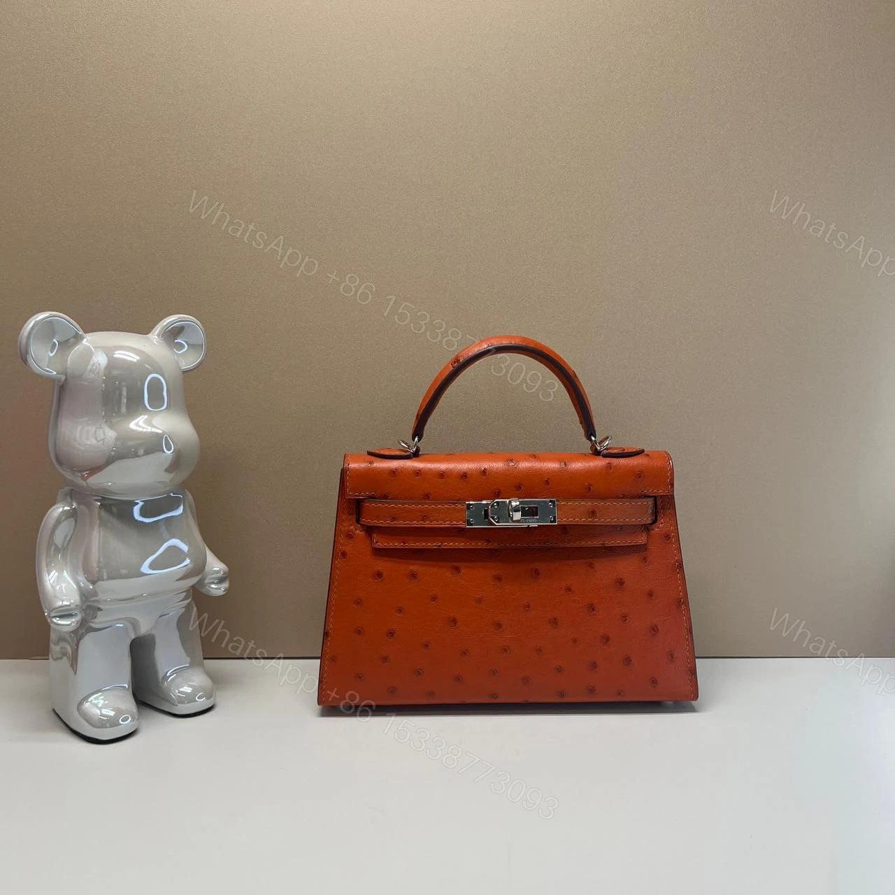 View 7 of HERMES Ostrich Kelly Mini 20 Violine