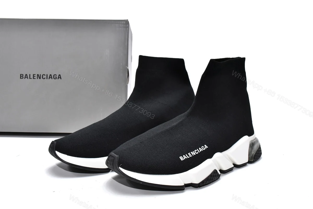 Balenciaga Speed Trainer Black White — view 2