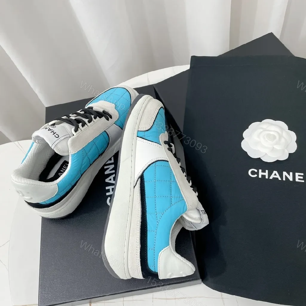 View 9 of Turquoise Block Heel-Top Sneaker: Luxury Comfort Sneakers