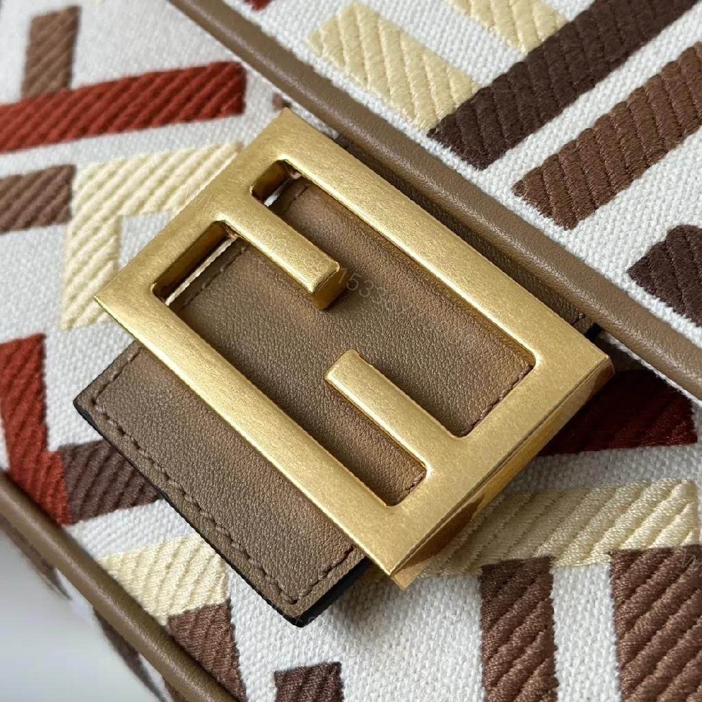 View 3 of Statement Pattern Shoulder Bag with Signature Hardware