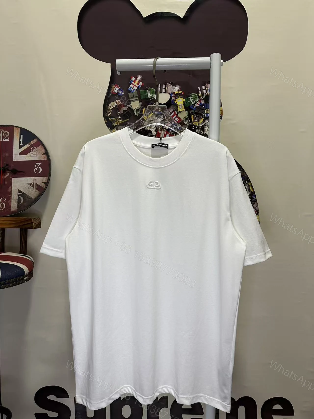 Balenciaga 原單 男款BB立體Logo短袖T恤 極簡潮流款 — view 1