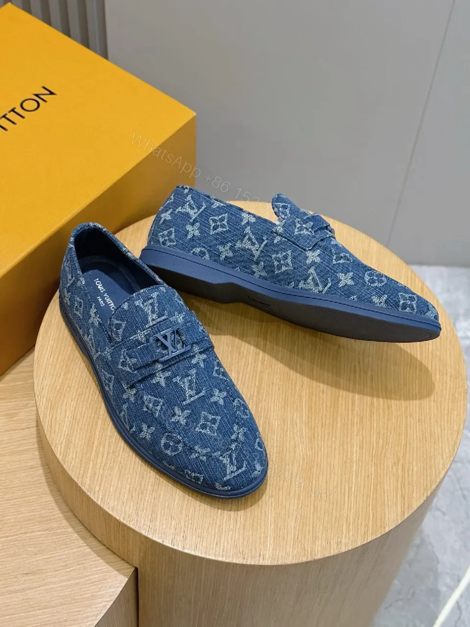 View 3 of Denim Monogram Loafer: Modern Comfort & Signature Texture