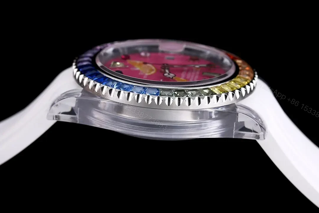 View 6 of Rolex Submariner Pink Rainbow Crystal Edition 40mm RG-SUB-PINK-RAINBOW-CRYSTAL