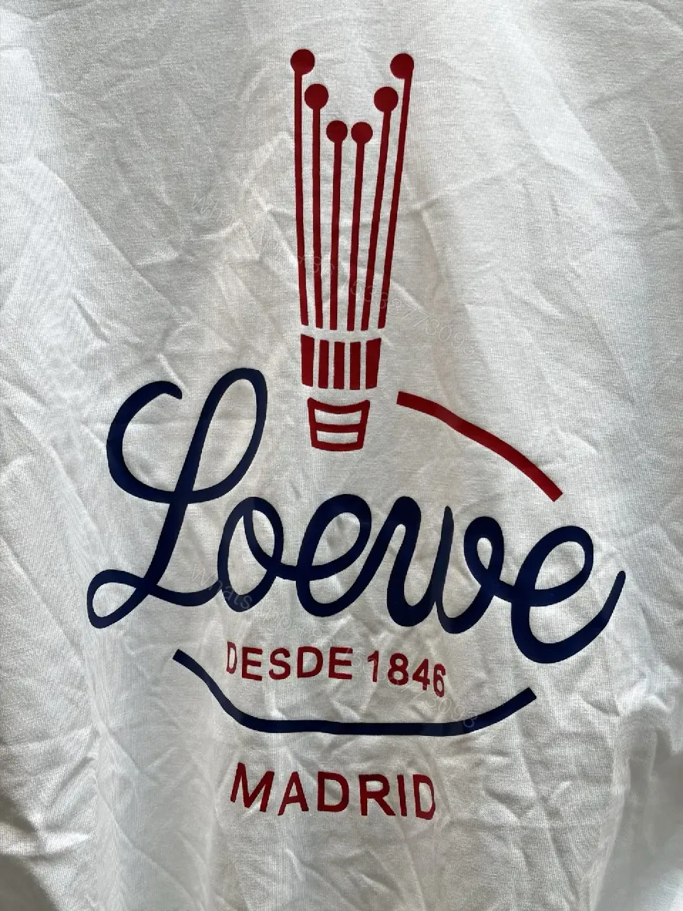 View 6 of Casual Luxe Tee: White Cotton, Oversized LOEWE Graphic