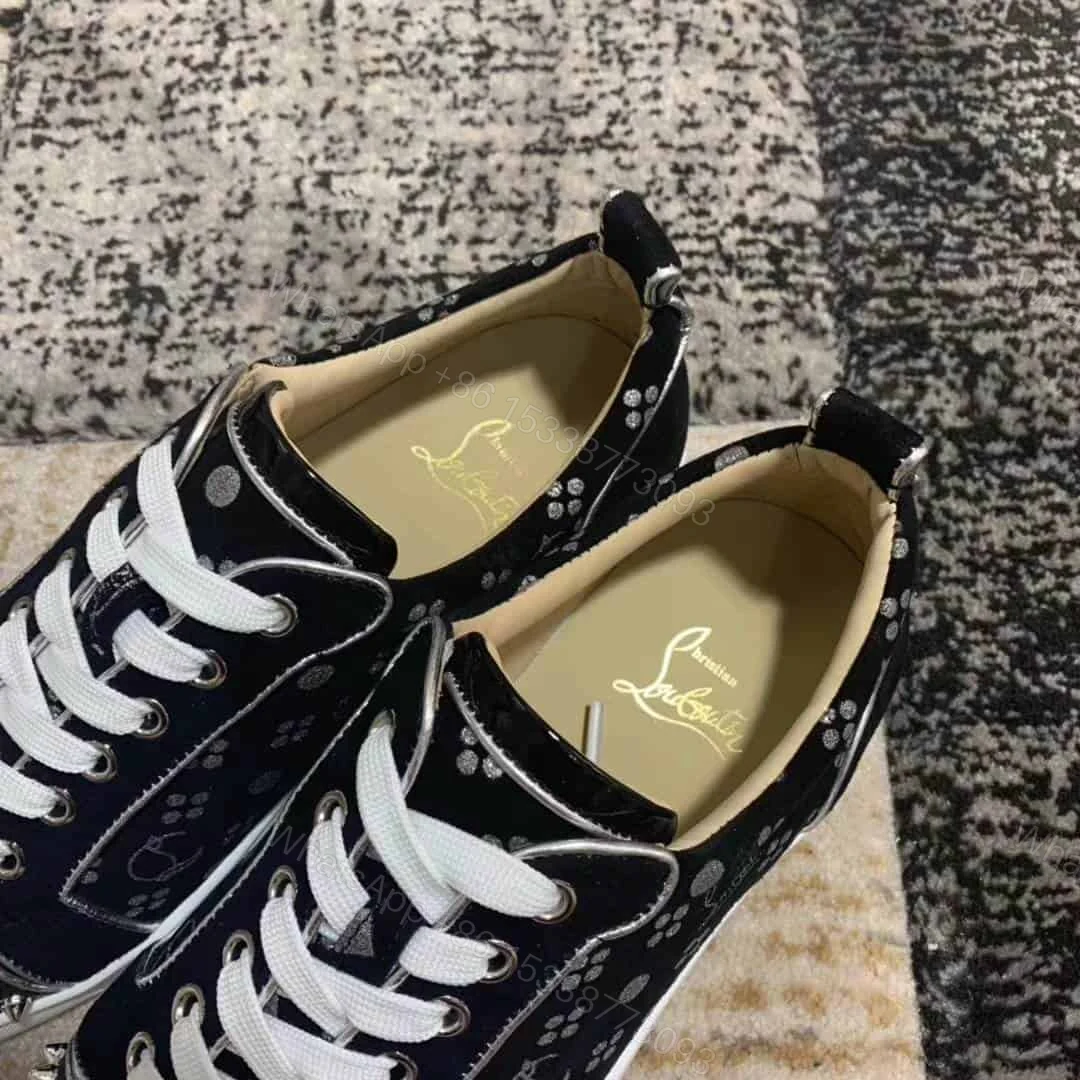View 3 of CHRISTIAN LOUBOUTIN LOUIS JUNIOR SPIKES ORLATO MEN’S FLAT – CL67