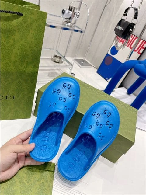 View 8 of GUCCI WONMEN’S PLATFORM PERFORATED G SANDAL – SDG014