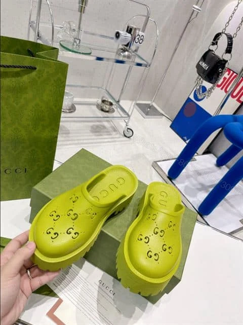 View 9 of GUCCI WONMEN’S PLATFORM PERFORATED G SANDAL – SDG016