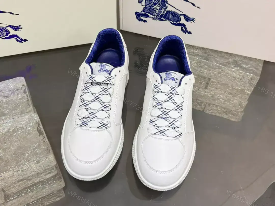 View 3 of BURBERRY LEATHER STOCK SNEAKERS IN WHITE – BBR091