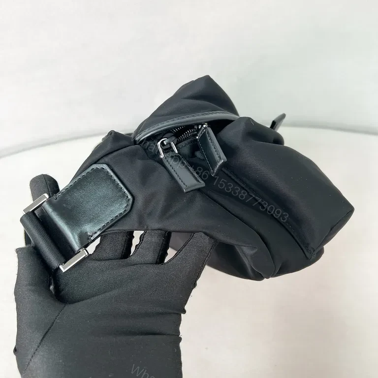 View 6 of Compact Luxury Crossbody: Pristine Black Nylon with Prada Accents