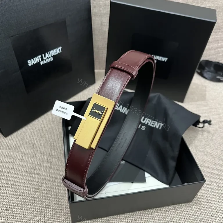 Rich Burgundy Leather Belted Strap Watchband: Luxe, Modern — view 1