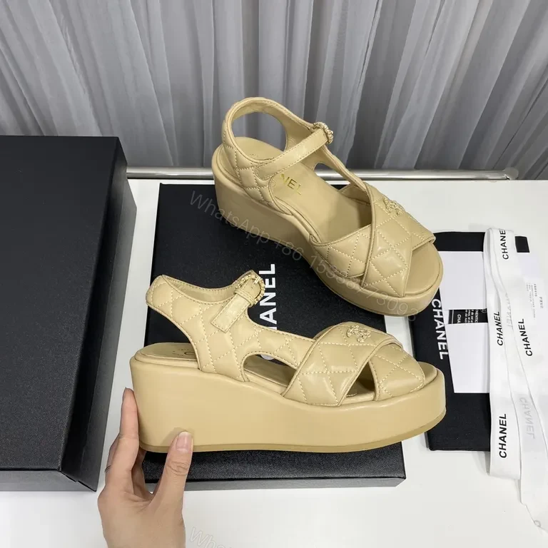 View 3 of Chanel-Style Quilted Sandals: Lux Comfort Elevation