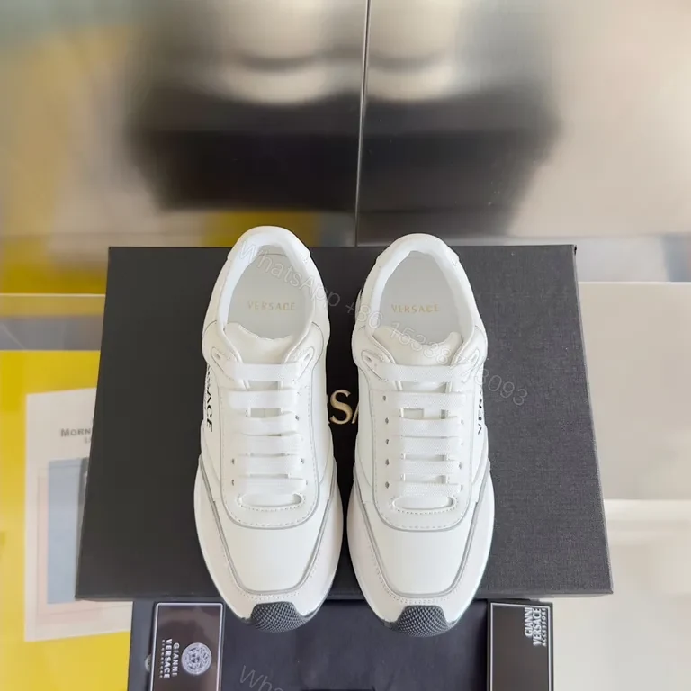 Versace-Inspired White Leather Sneakers: Lux, Everyday Chic — view 1