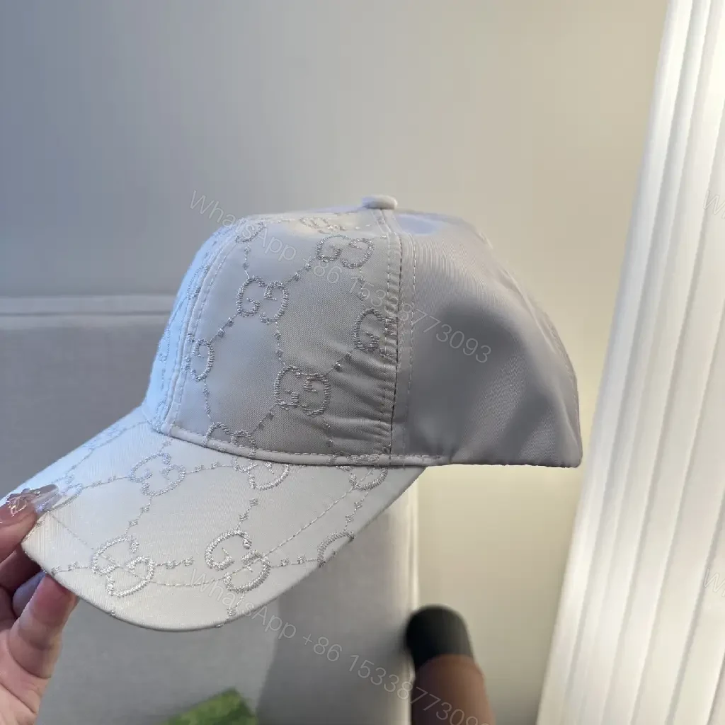 View 11 of White/Cotton Casual Baseball Cap with Interlocking Stitch Pattern