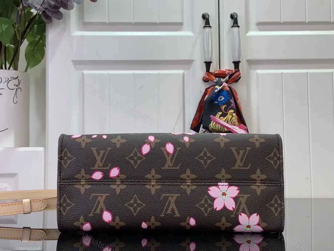 View 7 of Bold Blossom Messenger: Floral Luxury Handbag, Monogrammed Canvas