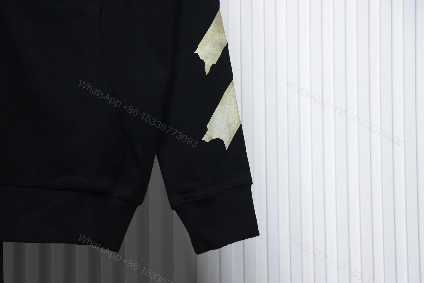 View 4 of Off-White Yellow Rubber Strip Zipper Hoodie