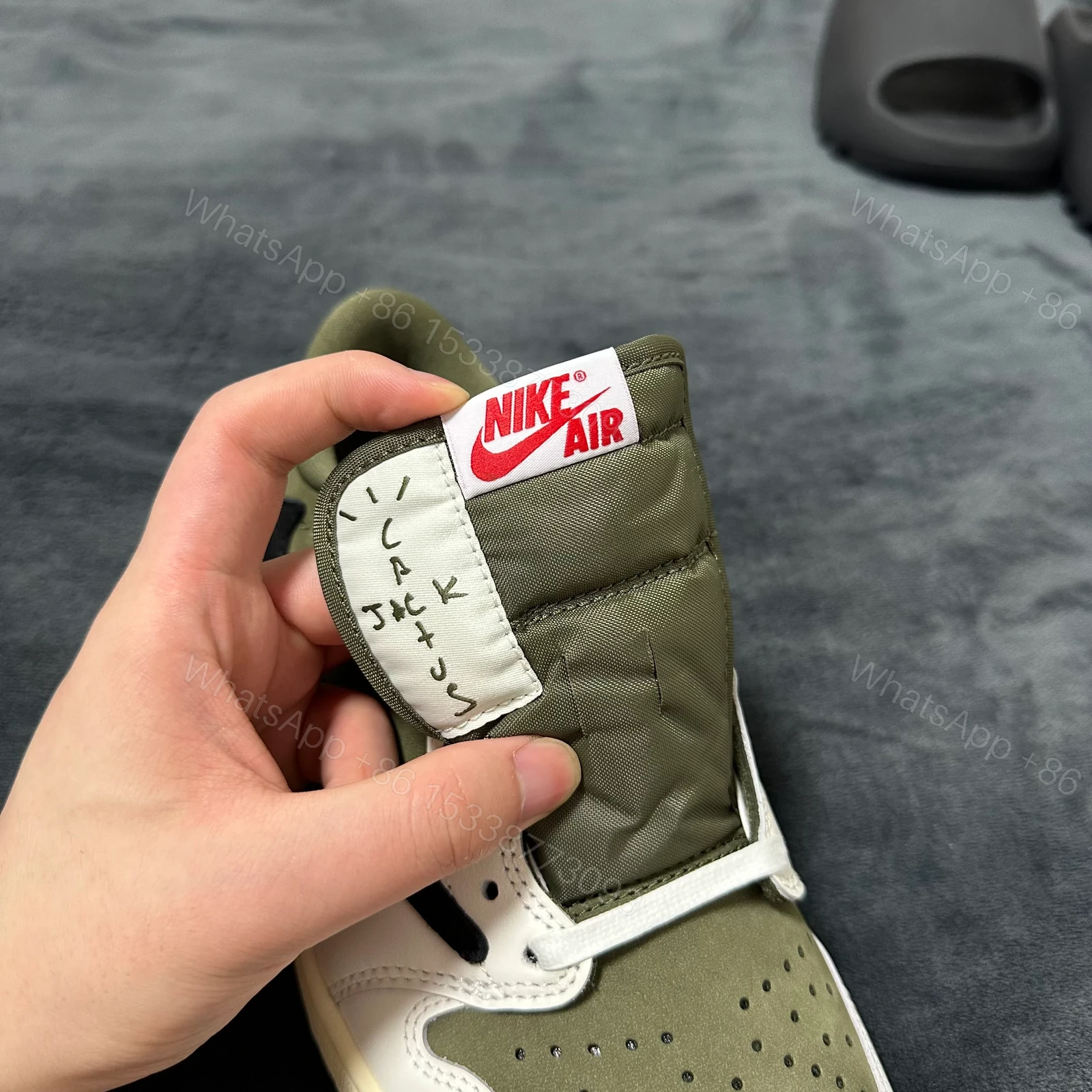 View 3 of Jordan 1 Retro Low OG SP Travis Scott Medium Olive