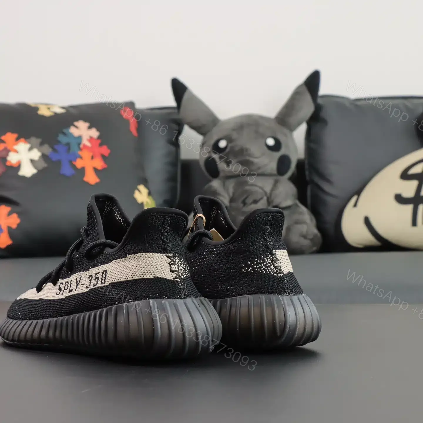 View 6 of Adidas Yeezy Boost 350 V2 Core Black White Reps