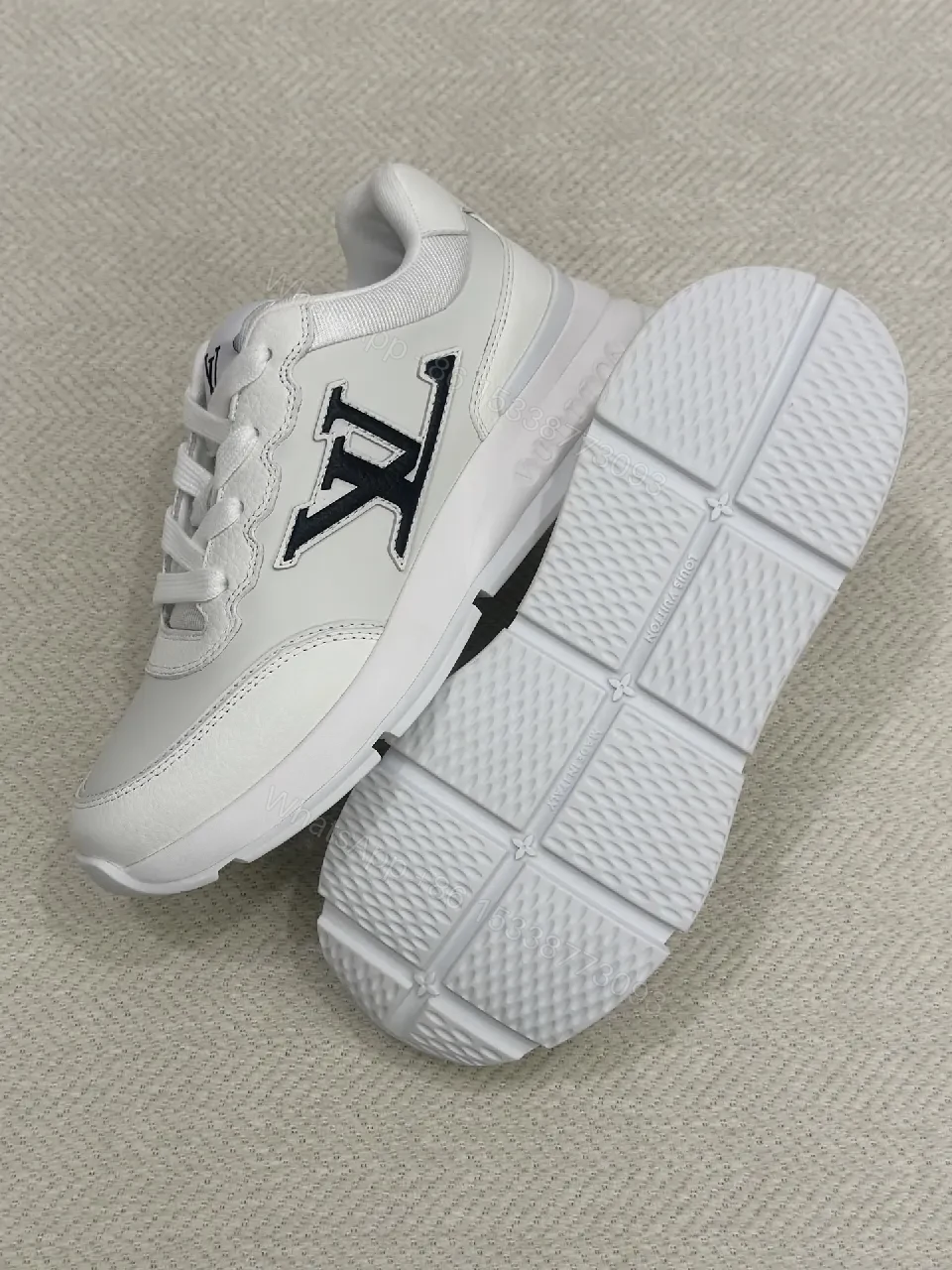 View 8 of White Leather Luxe Sneakers: Signature Accents, All-Day Comfort