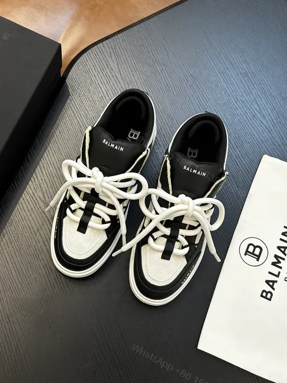View 9 of Bold Contrast Stitching High-Tops: Balmain-Inspired Sneakers