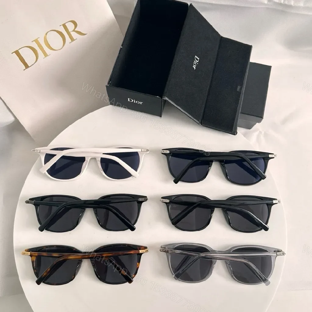 View 7 of White Frame Sunglasses: Dior Interior Logo, Ultra-Comfort Shades