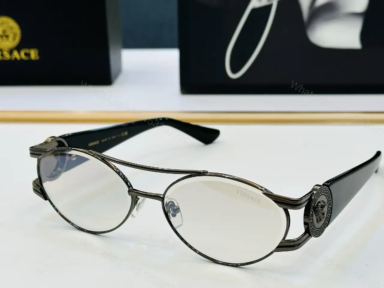 View 7 of Gold-Tone Frame Sunglasses: Luxe Comfort, Bold Attitude