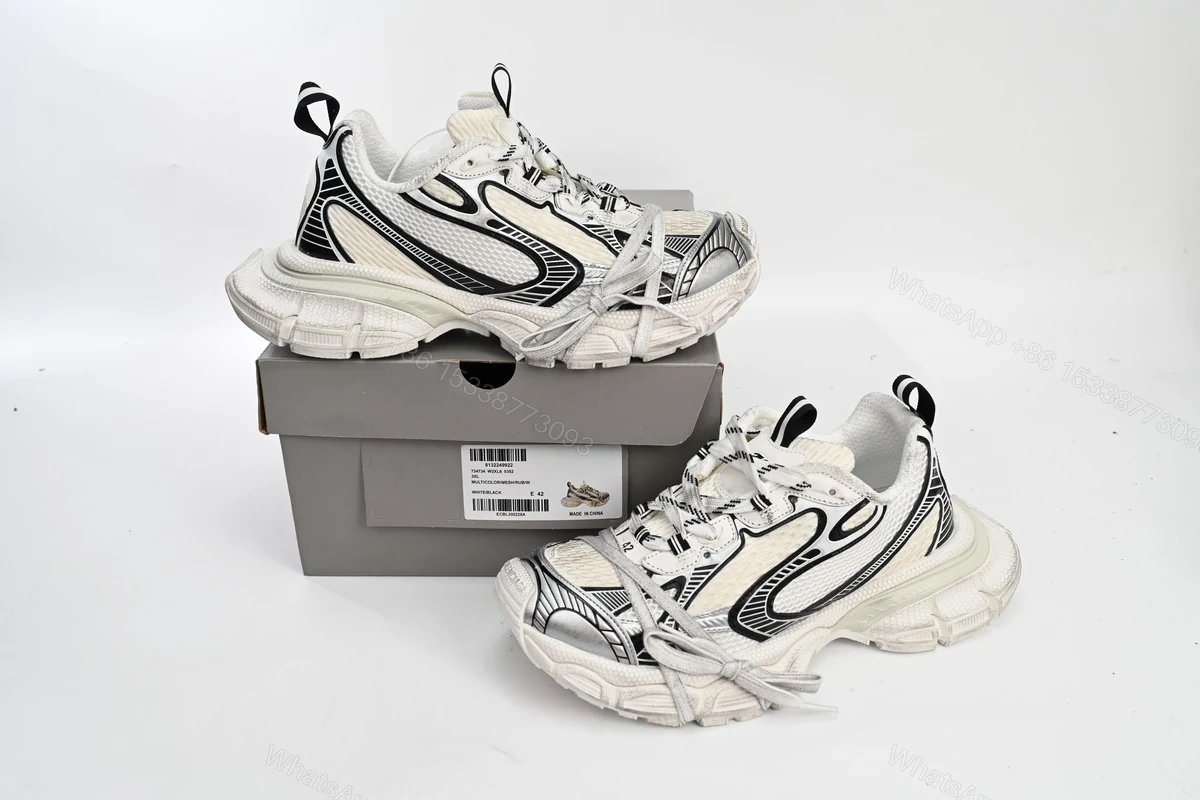 Balenciaga 3XL Silver Rice White Black 542229 W1RB5 0352 — view 2