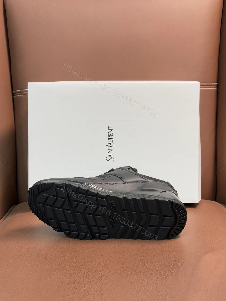 View 6 of Black Leather Modern Sneaker + All-Day Comfort + Men's Shoes