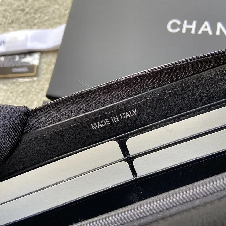 View 7 of Silver CC-Clasp Quilted Lambskin Wallet â€“ Chanel-Inspired Luxury
