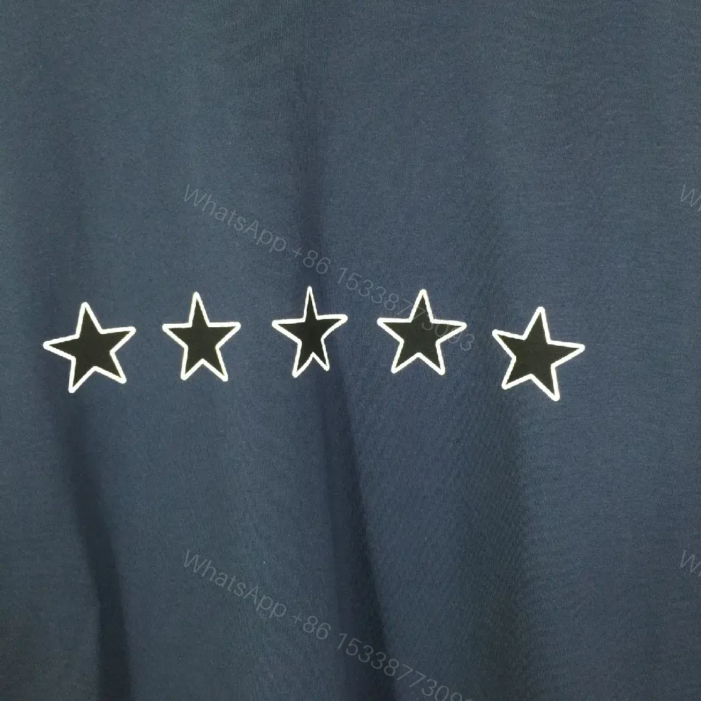 View 7 of Minimalist Star Tee: Luxe Comfort, Subtle Branding, Navy