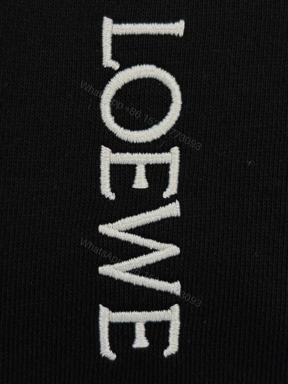 View 4 of Subtle Black Fleece Logo Sweatshirt, Luxe Casual