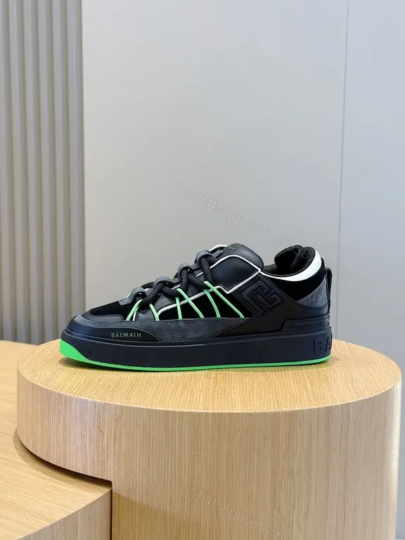 View 3 of Neon Luxe Runner: Balmain-Style High-Top Sneaker