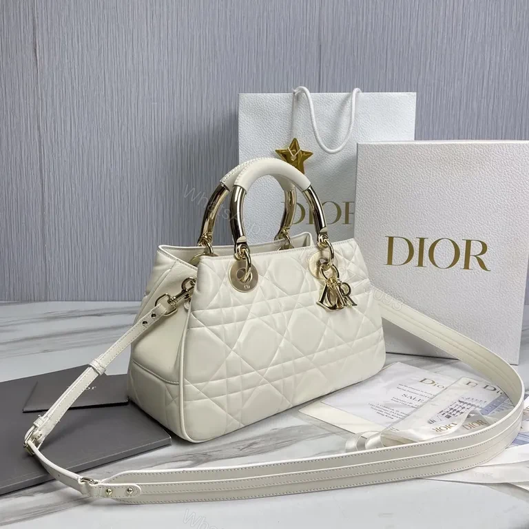 View 8 of Chic Quilted Everyday Luxury Handbag with Dior Charms