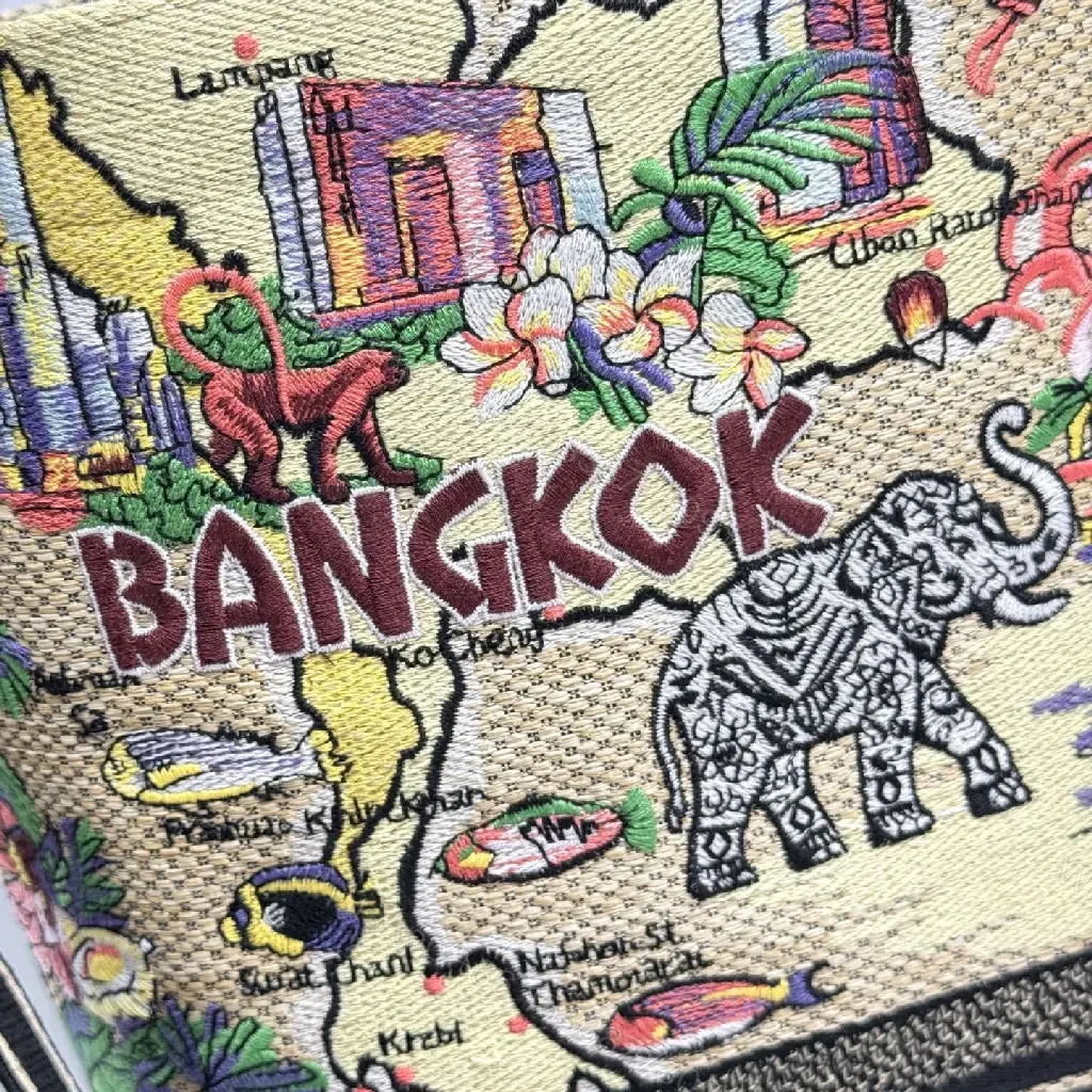 View 4 of Artful Bangkok Tote: Textured Jacquard with Signature Detailing
