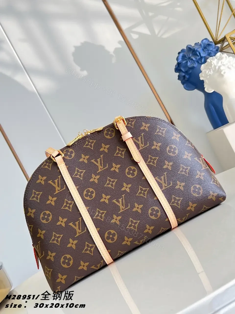 View 5 of Marble Monogram Dome Bag: Structured Luxury Tote