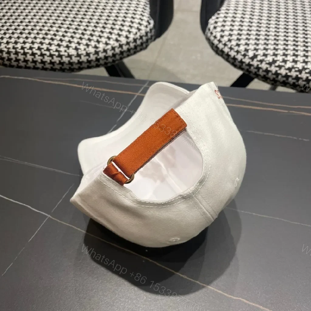 View 6 of White Cap with Red Crest – Structured Everyday Luxury Cap