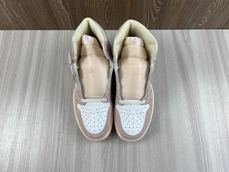 View 3 of Chic Hybrid High-Top Sneakers: Soft Pink & Gray Leather