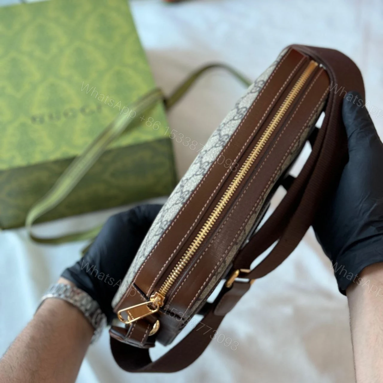 View 2 of GG Messenger Bag With `Interlocking G